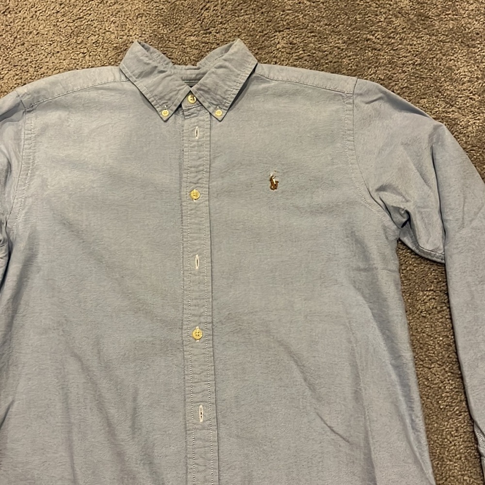Ralph Lauren Boys Large 16 Oxford shirt, light blue.
